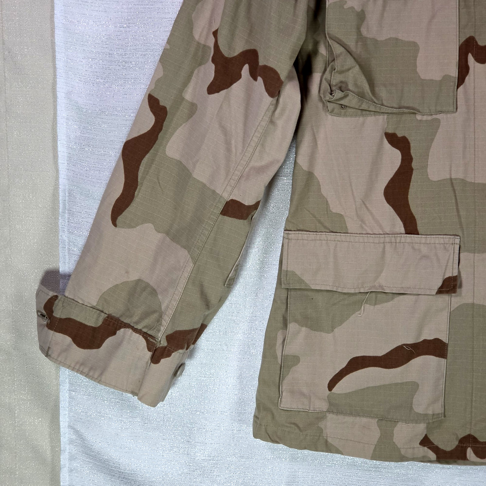 US Army Desert Camouflage Jacket Military Issue Combat Coat Vintage Small Long - Picture 2 of 8
